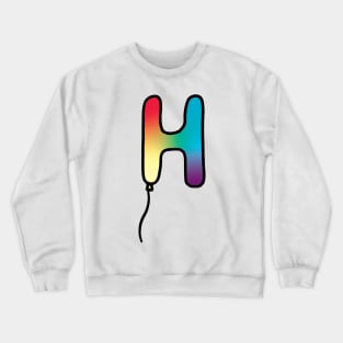 Initial Monogram Balloon Letter H Crewneck Sweatshirt